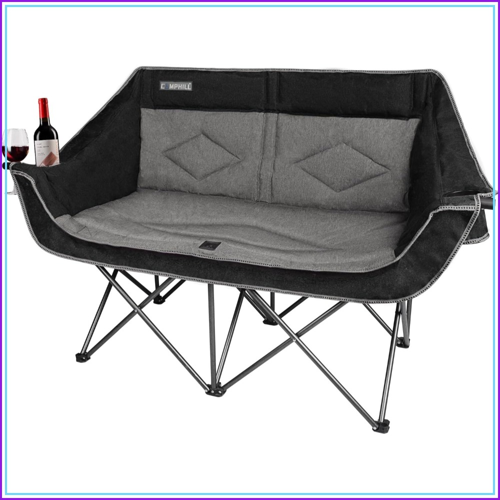 Outdoor Camping Couch - Oversized Double Camping Chair Heavy Duty