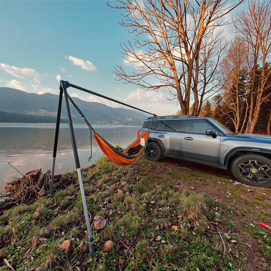 Camping Hammock - Outdoor Portable Adjustable Aluminum Alloy Camping