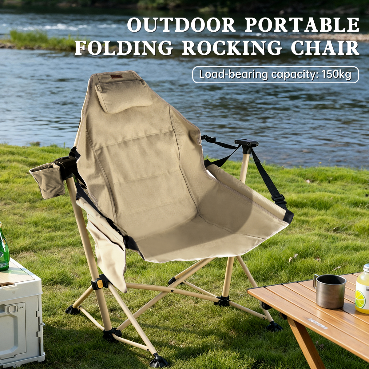 Outdoor Camping Rocker - Outdoor Hammock Camping Chair, Swinging Portable