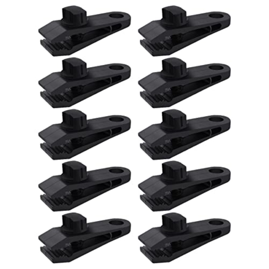 Outdoor Camping Tarp - 10 Pcs Heavy Duty Tarp Clips