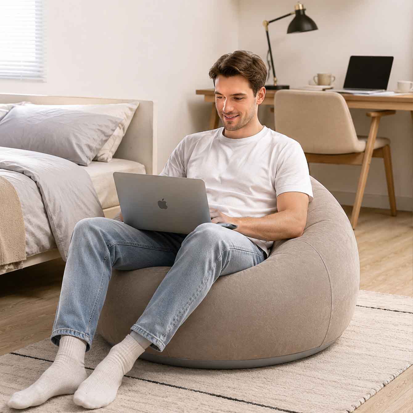 1PC Inflatable Bean Bag Chairs - Outdoor Camping Couch reseña y precio