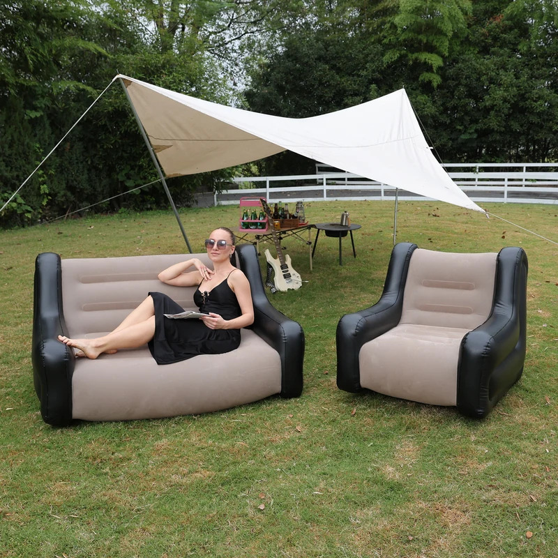 Air Mattress Inflatable Sofa D - Outdoor Camping Couch reseña y precio