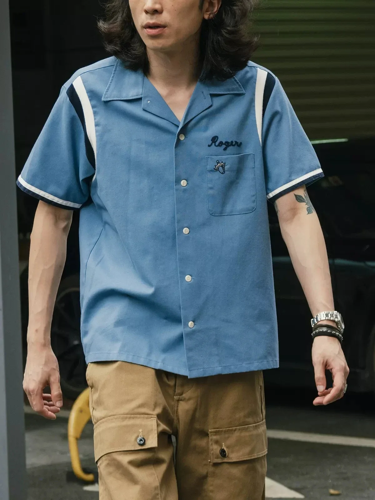 Non Stock Retro Bowling Shirt  - Outdoor Camping Rocker reseña y precio