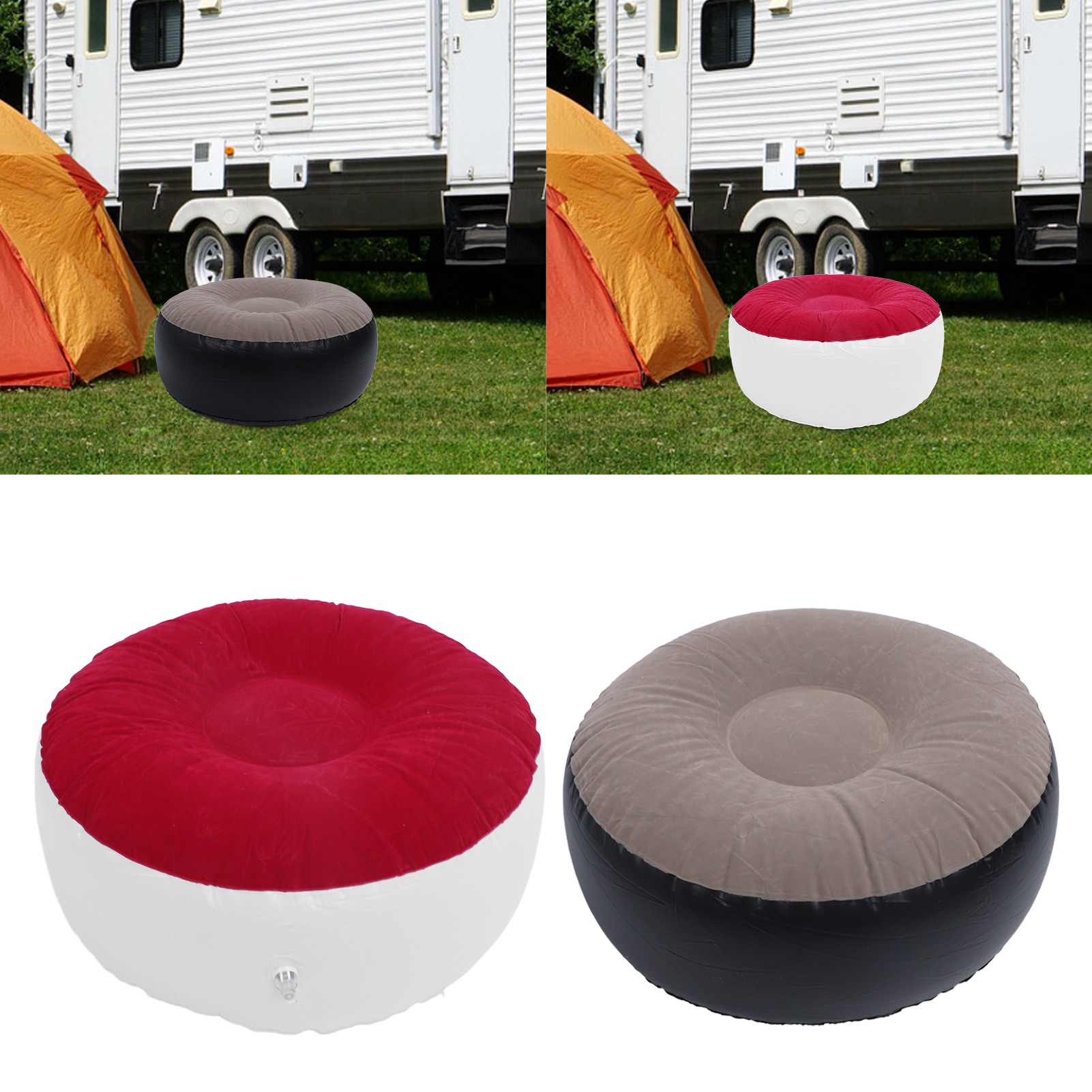 Inflatable Flocking Stool Mult - Outdoor Camping Furniture reseña y precio
