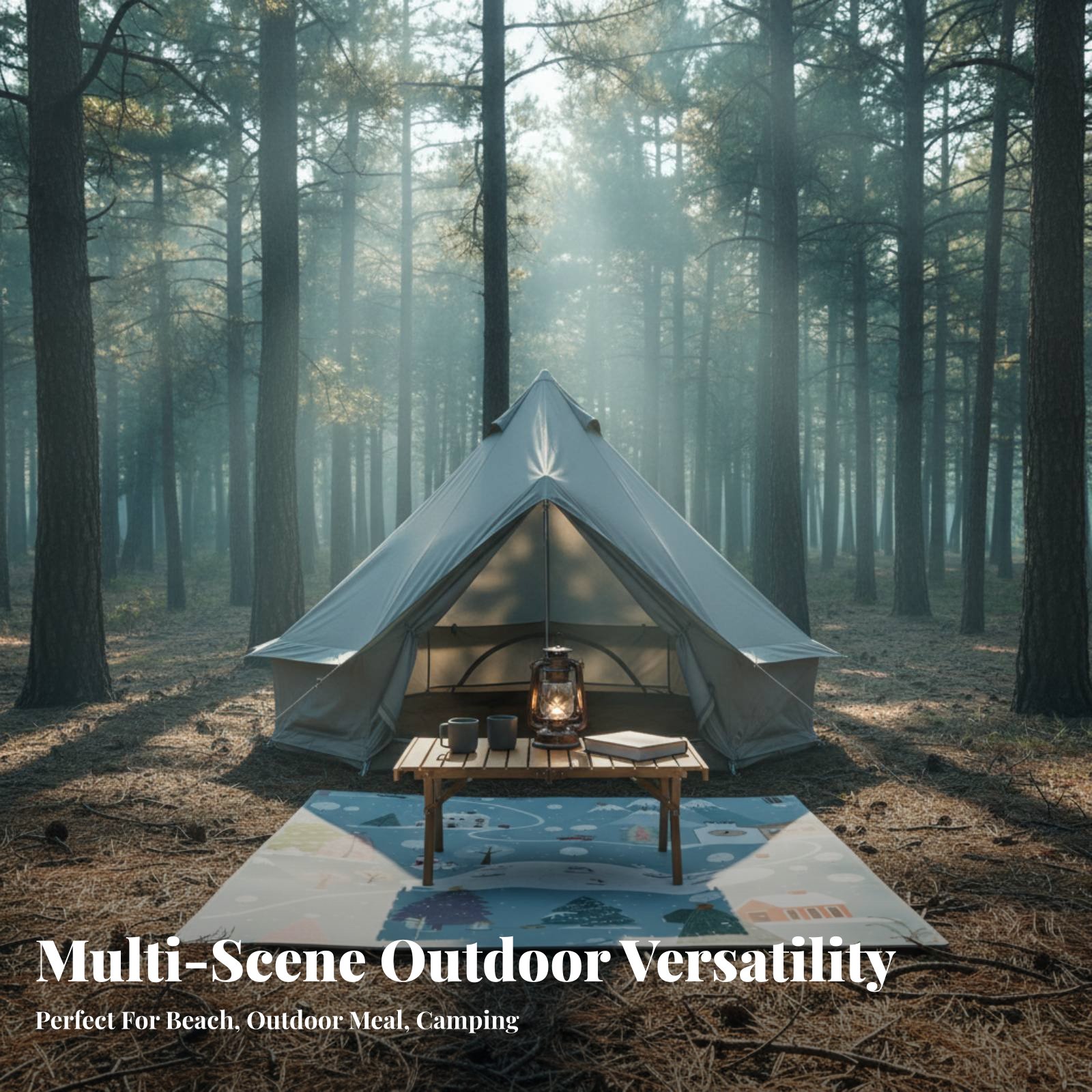 Camping Dining Mat, Foldable P - Outdoor Camping Mat reseña y precio