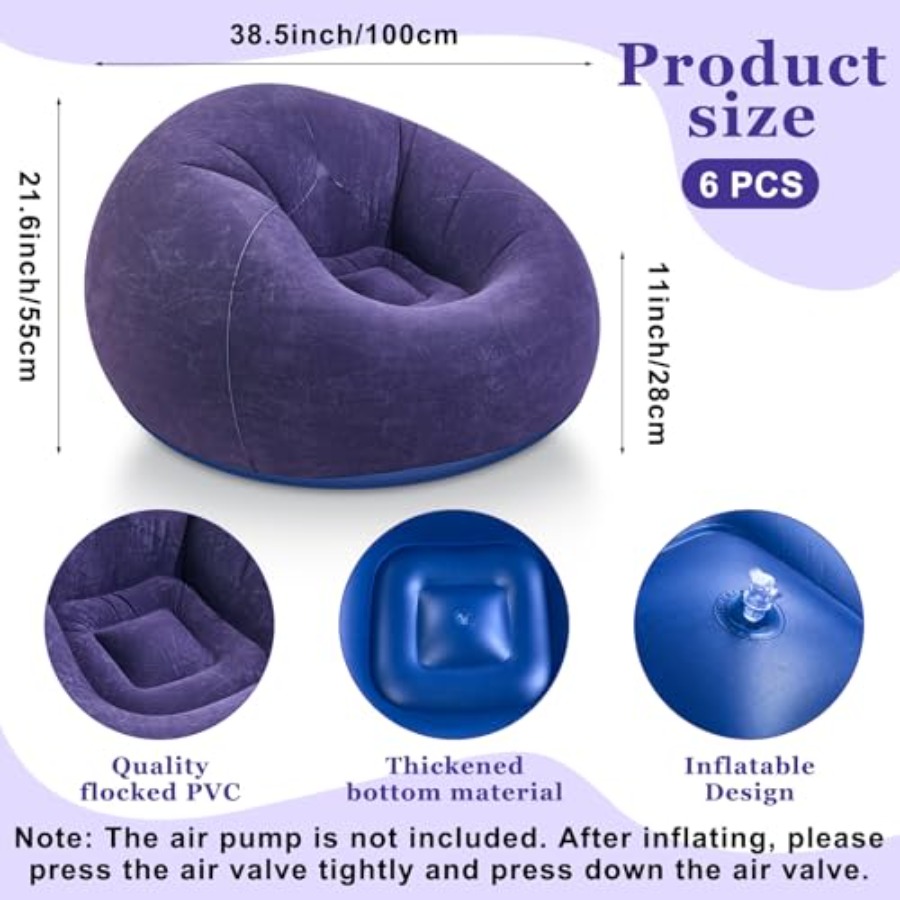 Inflatable Bean Bag Chairs Out - Outdoor Camping Couch reseña y precio