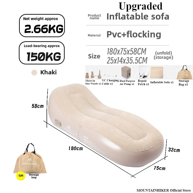 MOUNTAINHIKER 180x75x58CM Upgr - Outdoor Camping Couch reseña y precio