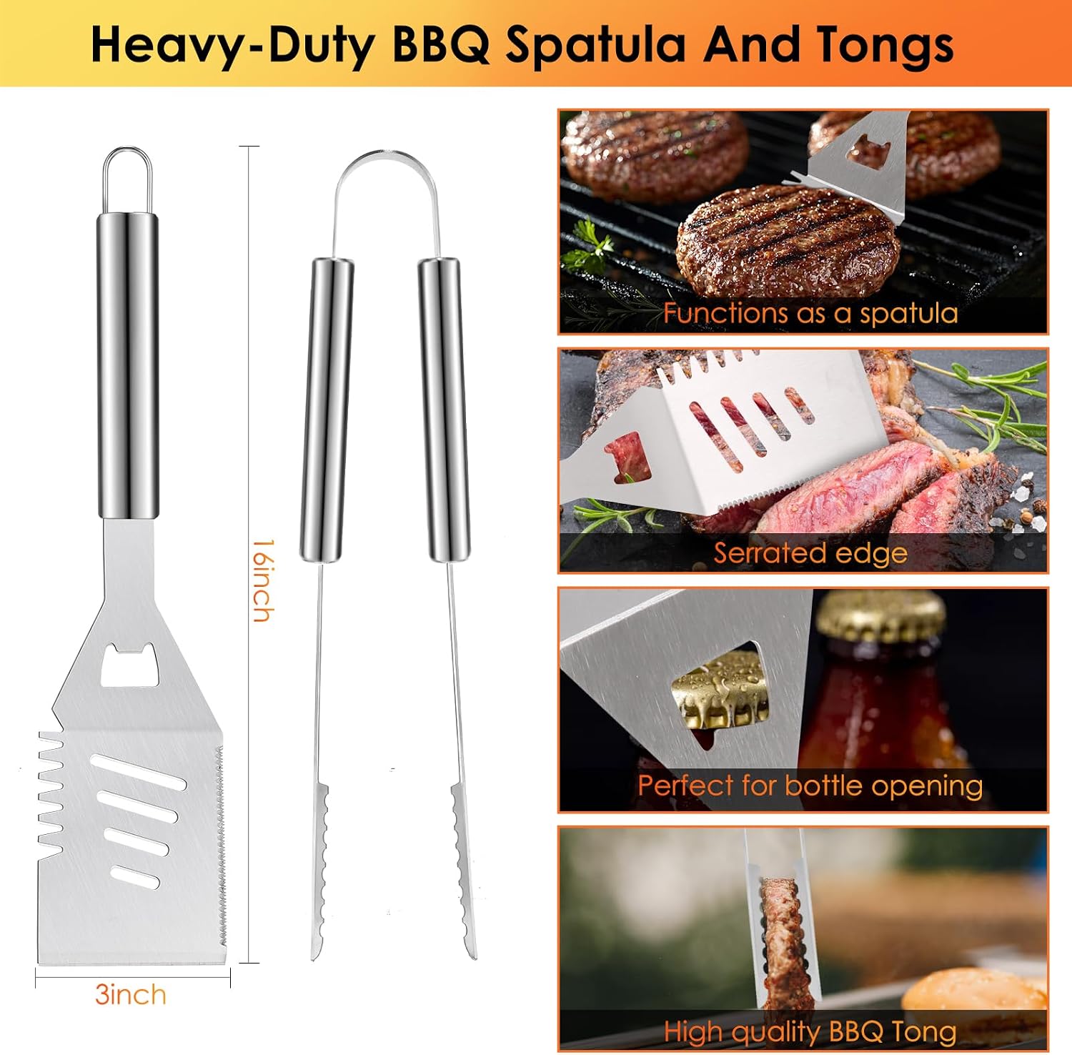 34Pcs BBQ Grilling Tools Set,  - Outdoor Camping Mat reseña y precio