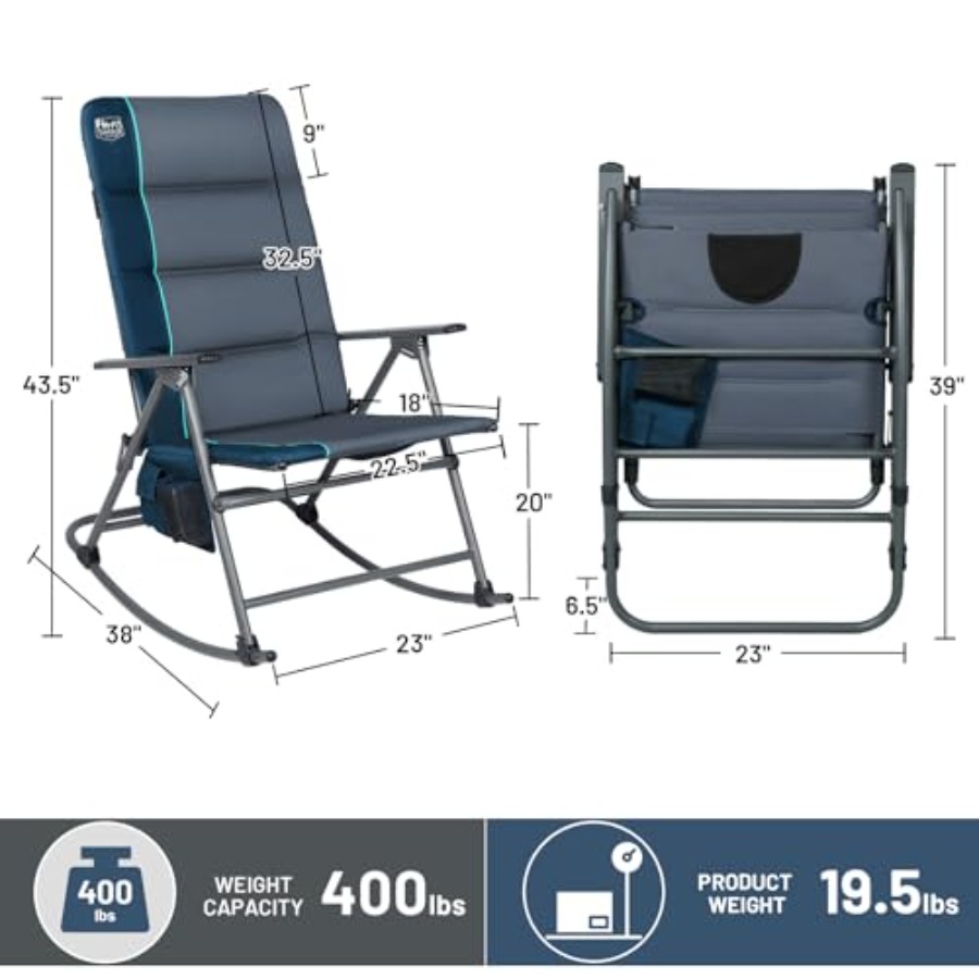 Oversized Folding Rocking Camp - Outdoor Camping Rocker reseña y precio
