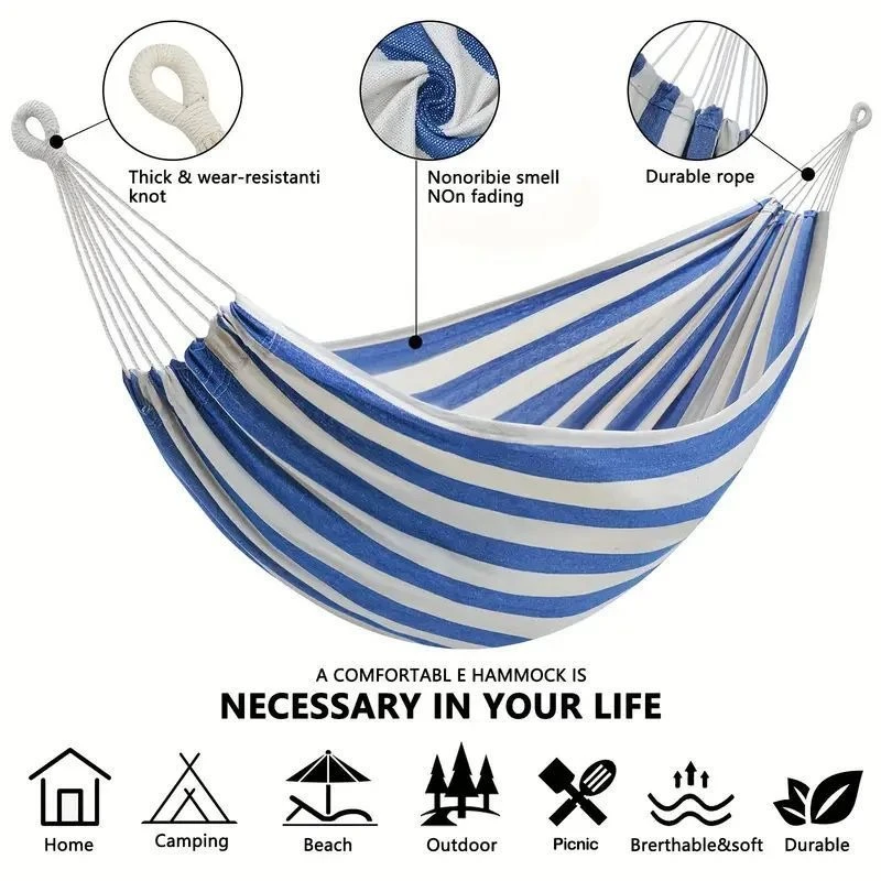 Canvas No Wooden Stick Hammock - Camping Hammock reseña y precio
