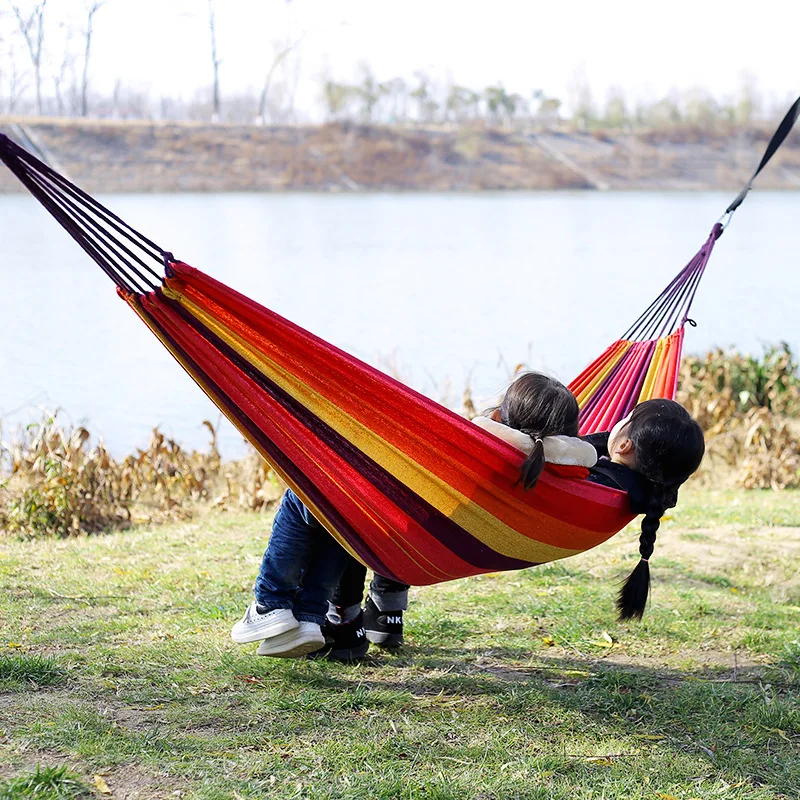 Canvas No Wooden Stick Hammock - Camping Hammock reseña y precio