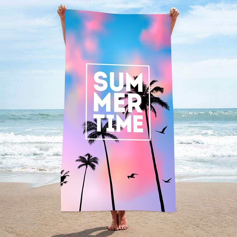 Letter Palm Tree Beach Towel 1 - Outdoor Camping Mat reseña y precio