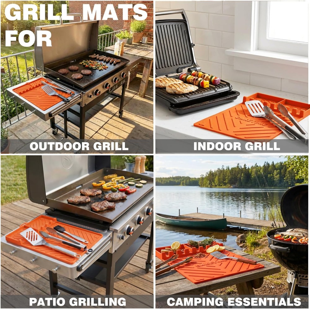 Silicone Grill Mats for Blacks - Outdoor Camping Mat reseña y precio