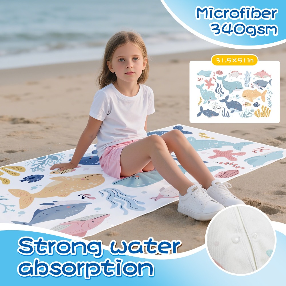 Cartoon Pattern Beach Towel Ki - Outdoor Camping Mat reseña y precio