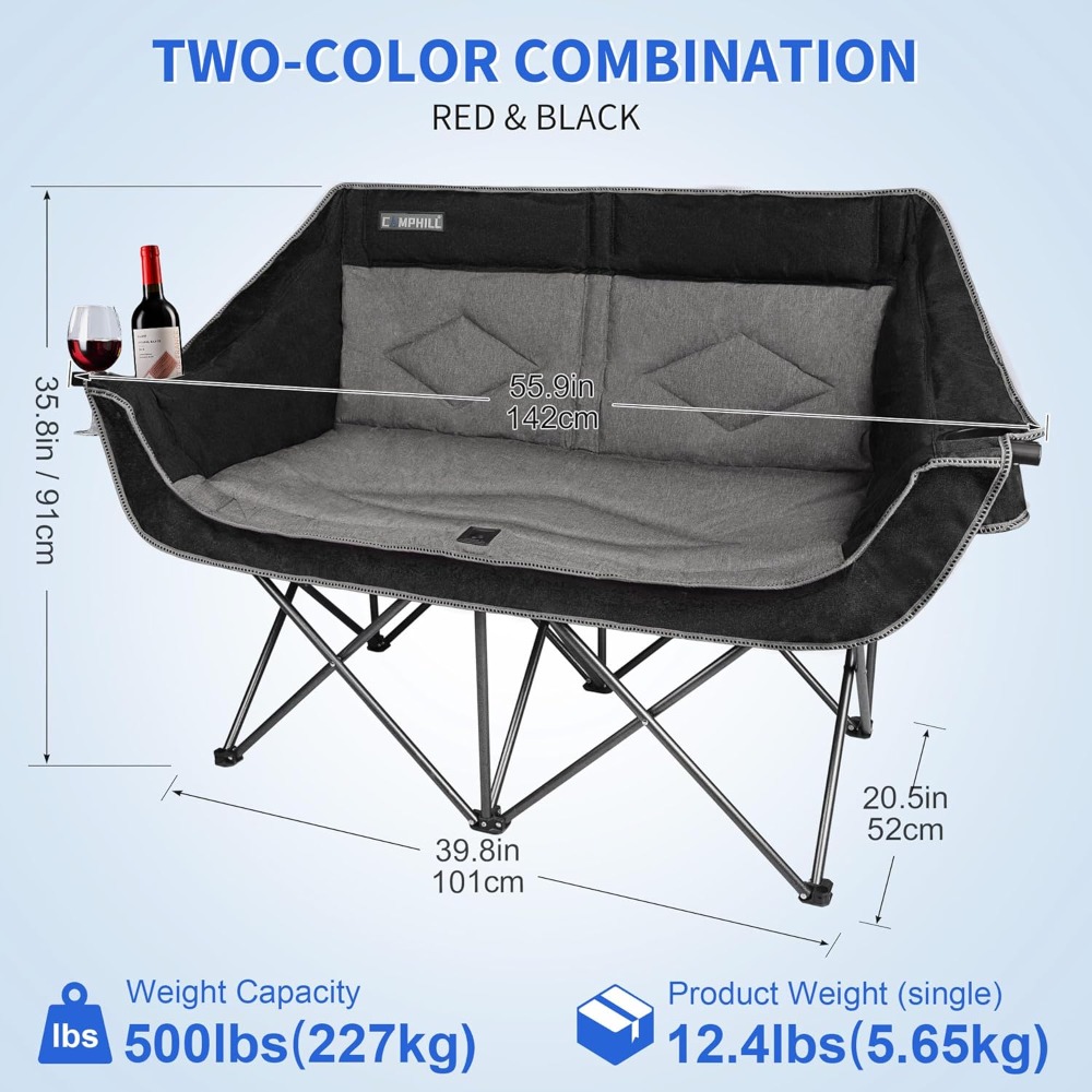 Oversized Double Camping Chair - Outdoor Camping Couch reseña y precio
