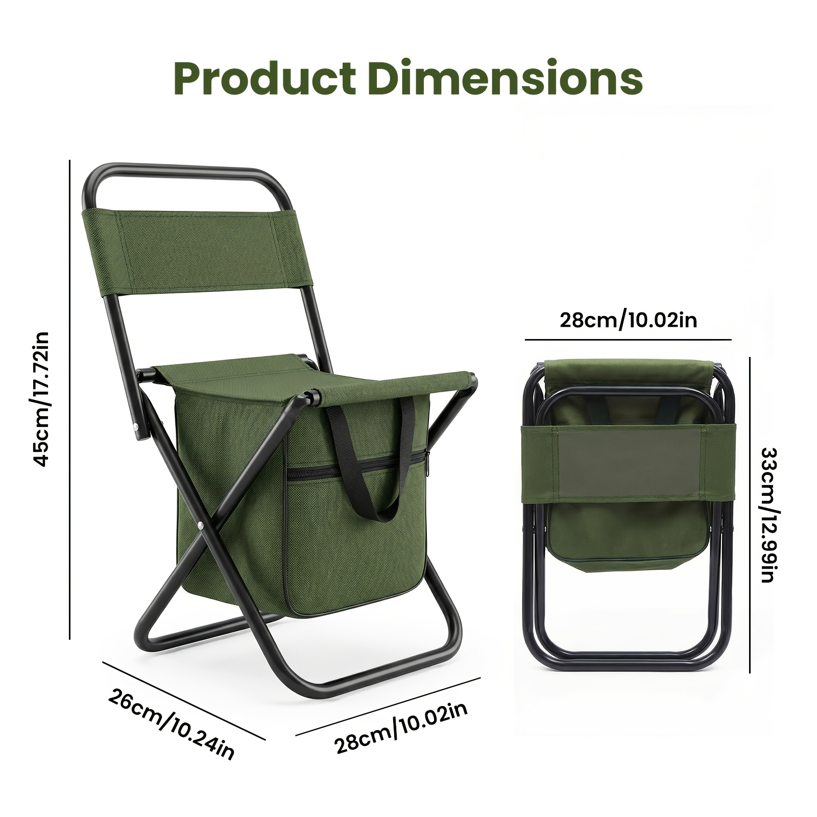 2 in 1 Camping Chair with Larg - Outdoor Camping Folding Chairs reseña y precio