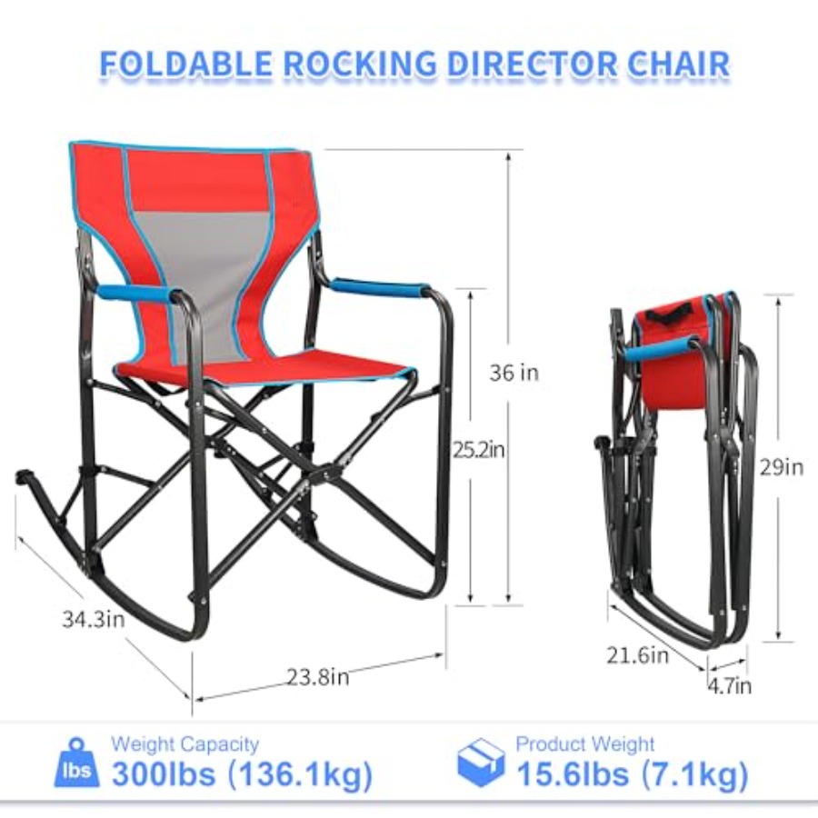 Oversized Rocking Camping Chai - Outdoor Camping Rocker reseña y precio