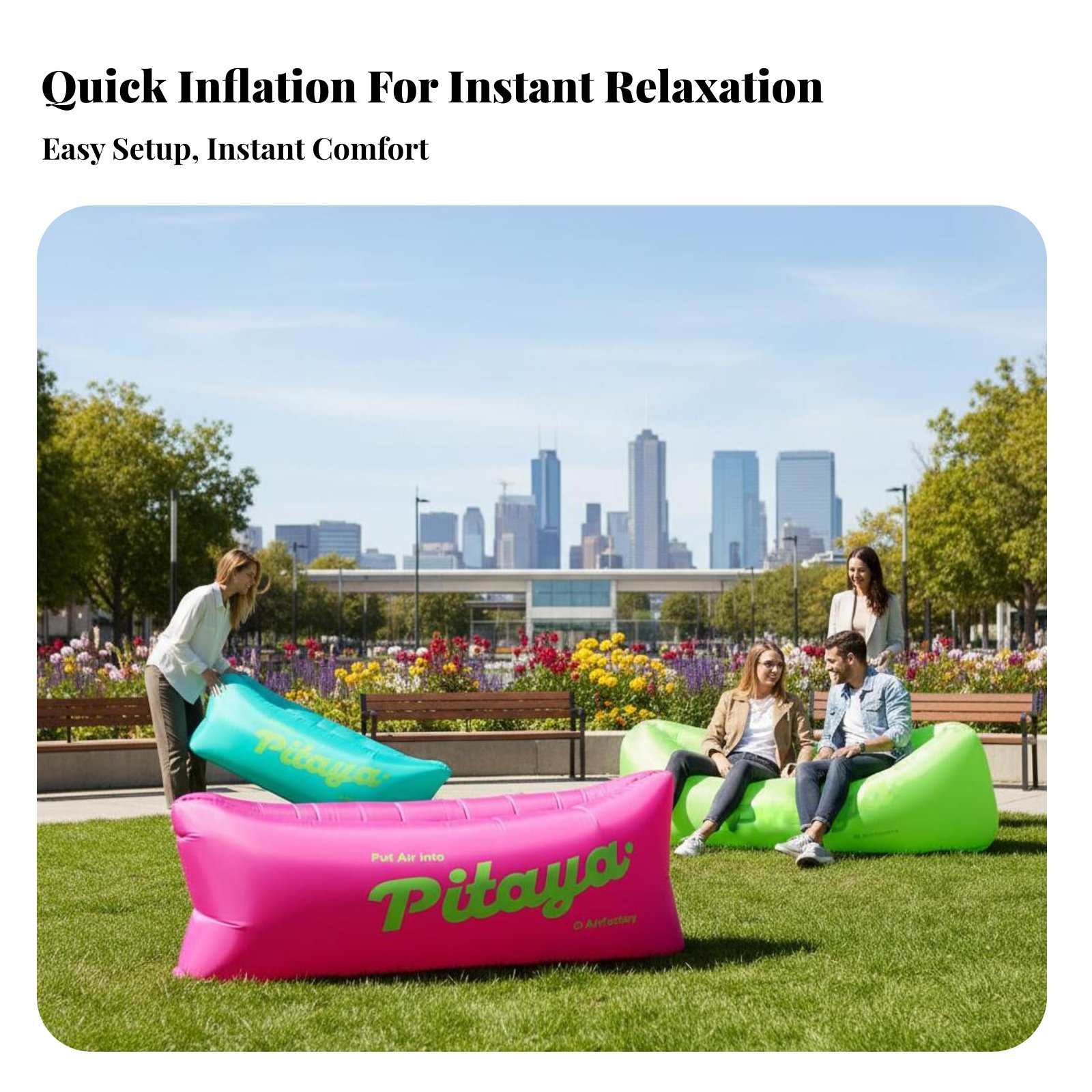 Air-Filled Lounger Easy to Inf - Outdoor Camping Furniture reseña y precio