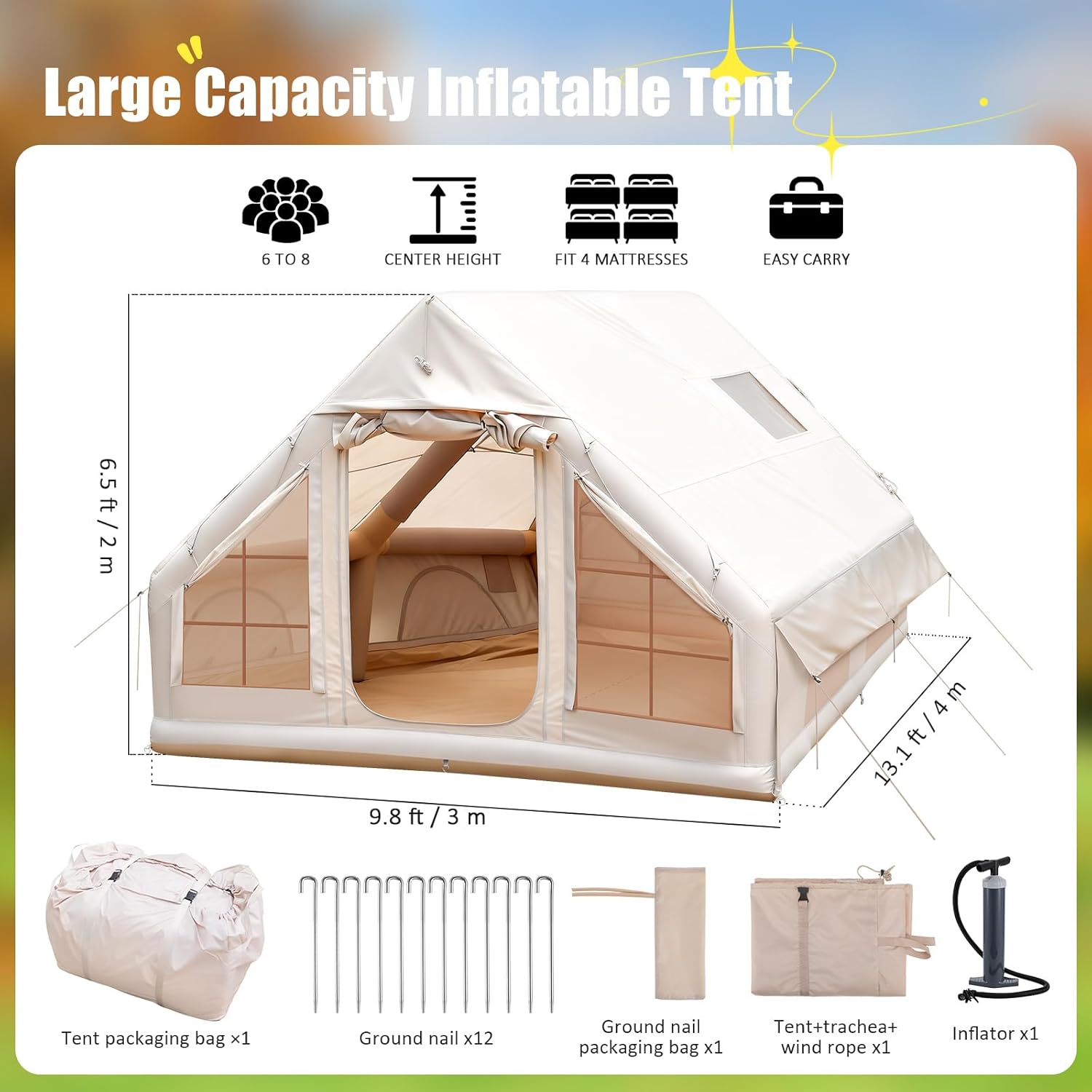 6-8 Person Inflatable Camping  - Outdoor Camping Furniture reseña y precio