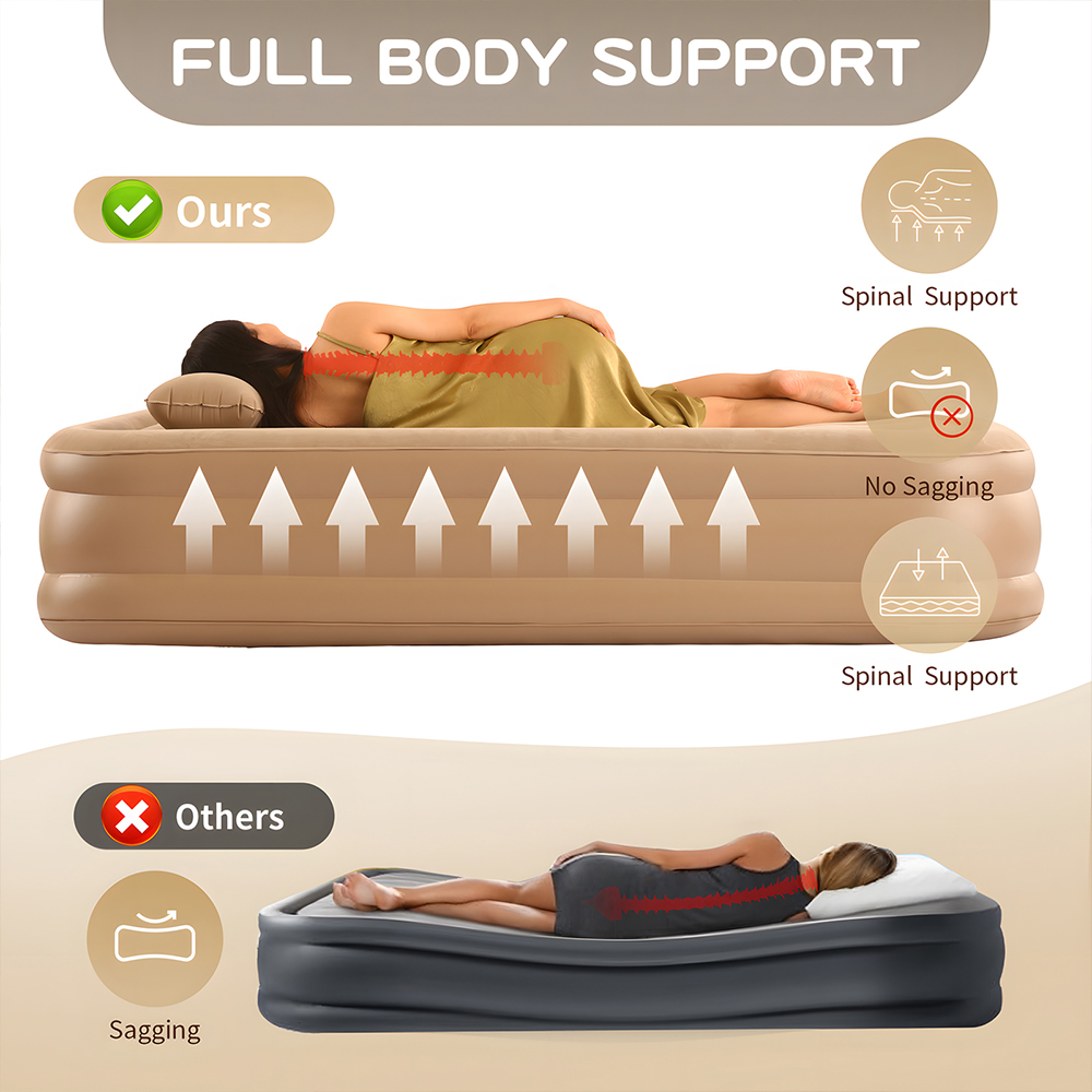 Queen Air Mattress with Built  - Outdoor Camping Furniture reseña y precio