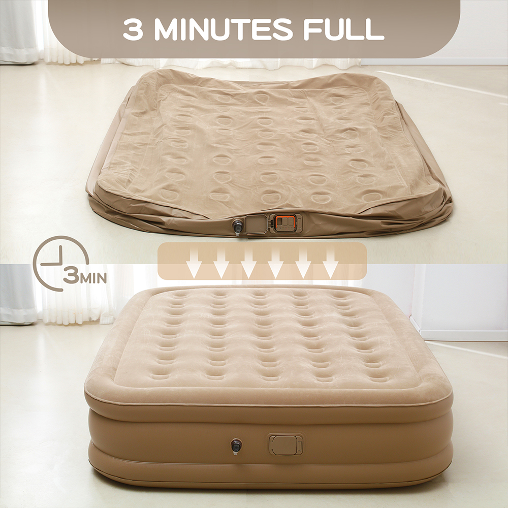 Queen Air Mattress with Built  - Outdoor Camping Furniture reseña y precio