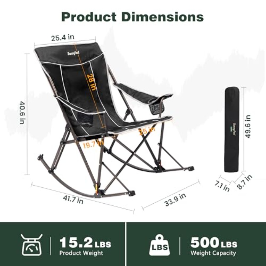 Oversized Folding Rocking Camp - Outdoor Camping Rocker reseña y precio