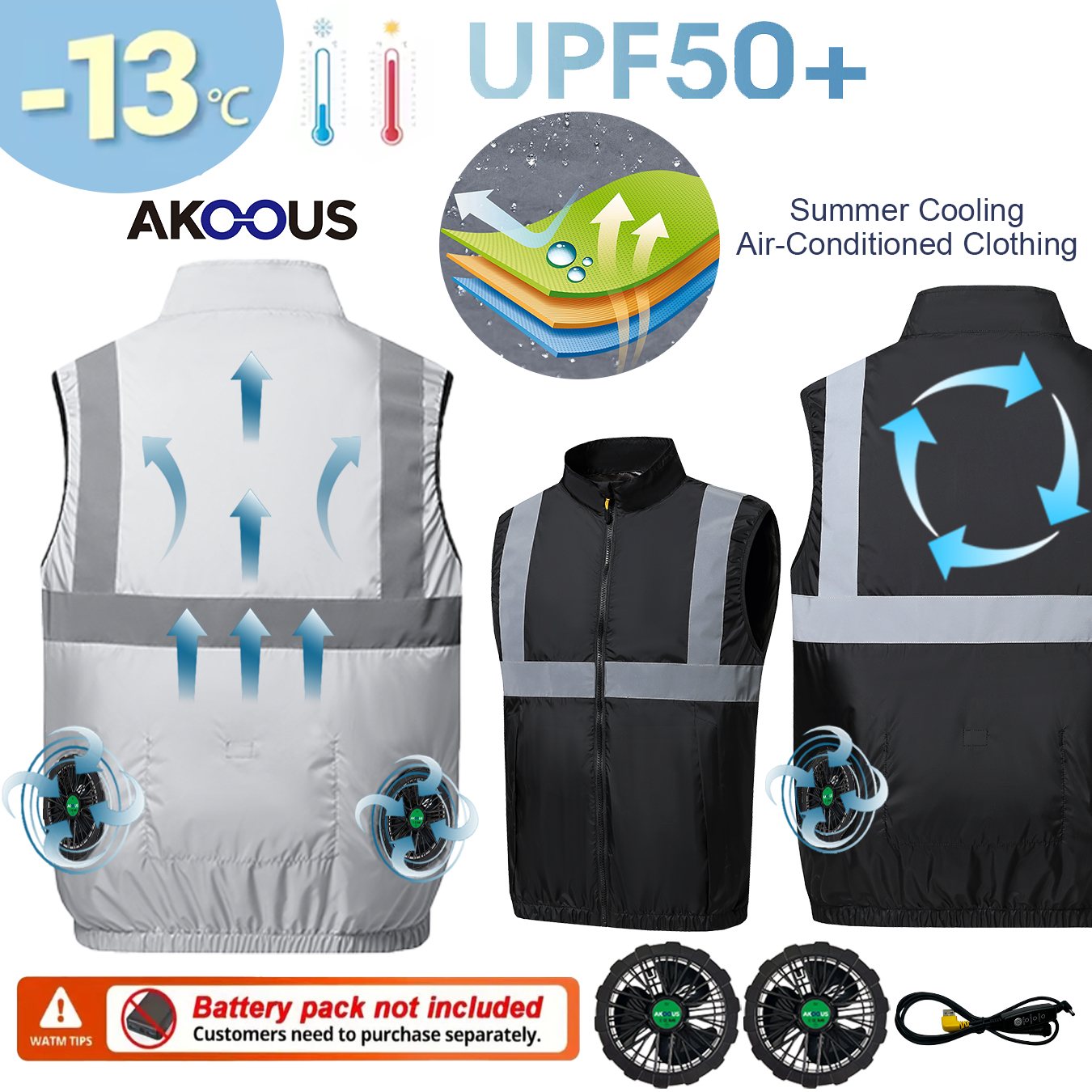 12V/5V USB Sleeveless Breathab - Outdoor Camping Air Conditioner reseña y precio