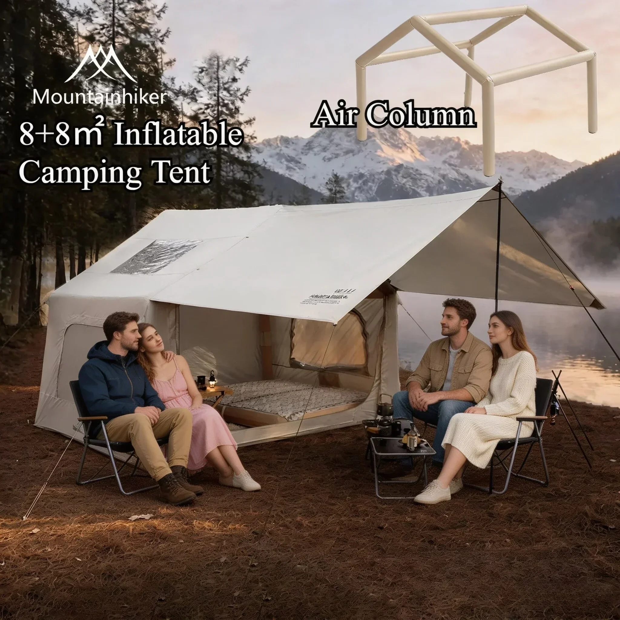 8+8㎡ MOUNTAINHIKER Inflatable  - Outdoor Camping Inflatable Tent reseña y precio