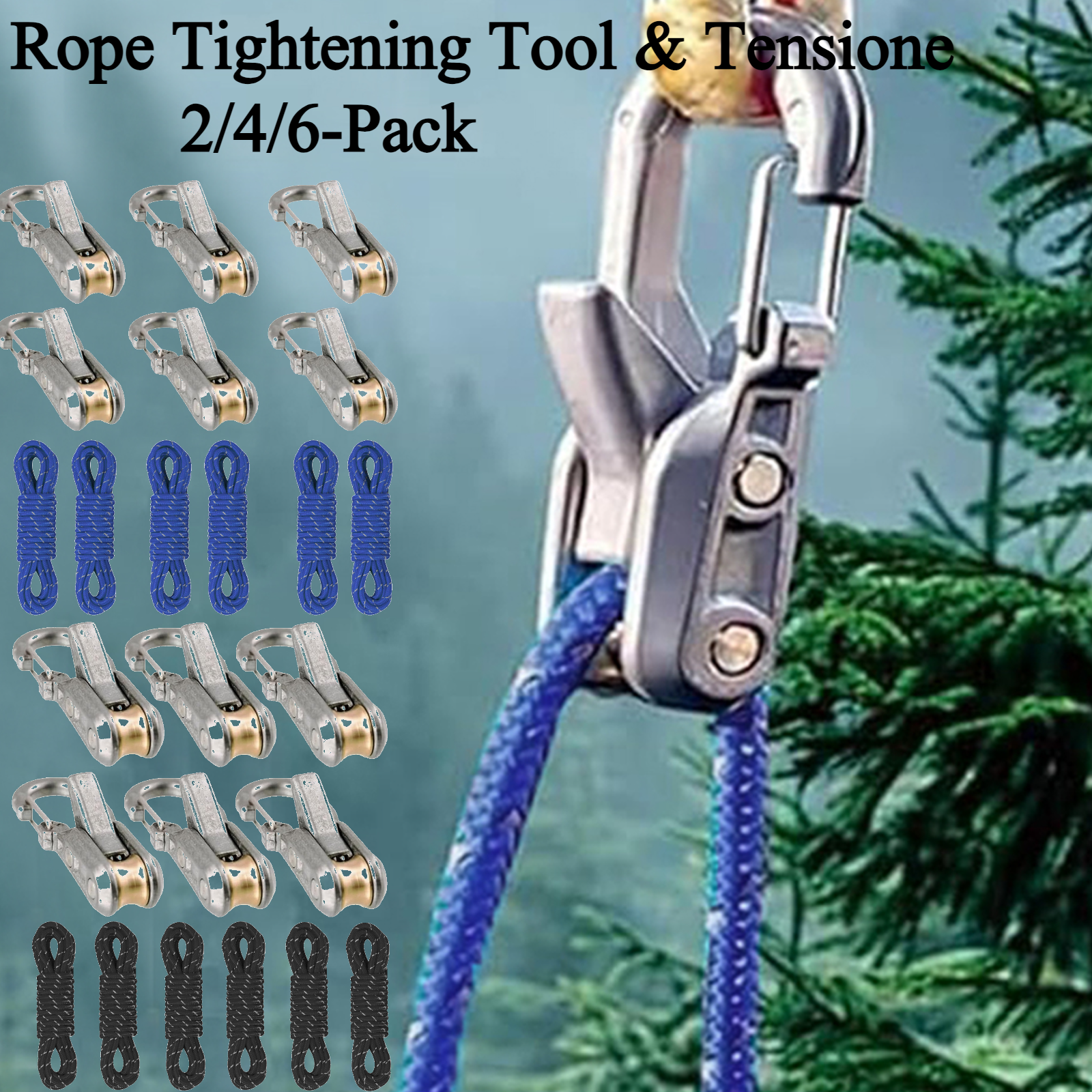 2/4/6-Pack Rope Tightening Too - Outdoor Camping Tarp reseña y precio