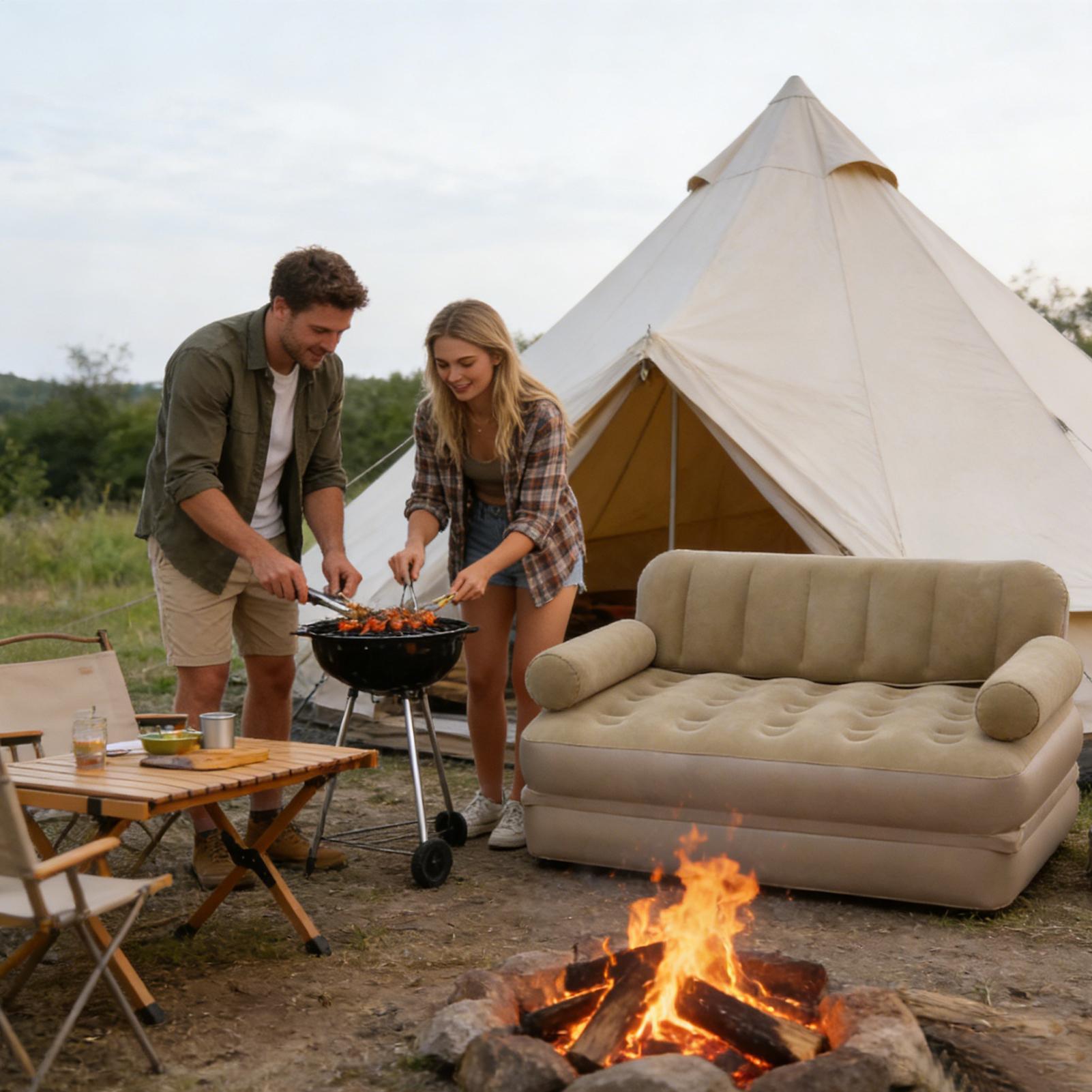 Air Sofa With Air Pump Folding - Outdoor Camping Couch reseña y precio