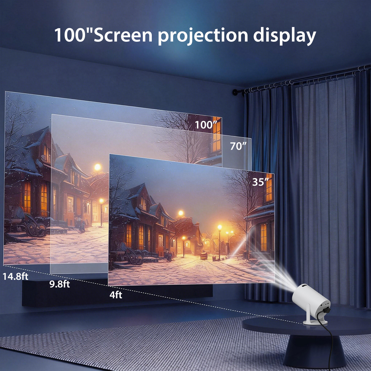 M300 Mini Projector 4K HD Nati - Outdoor Camping Tv reseña y precio
