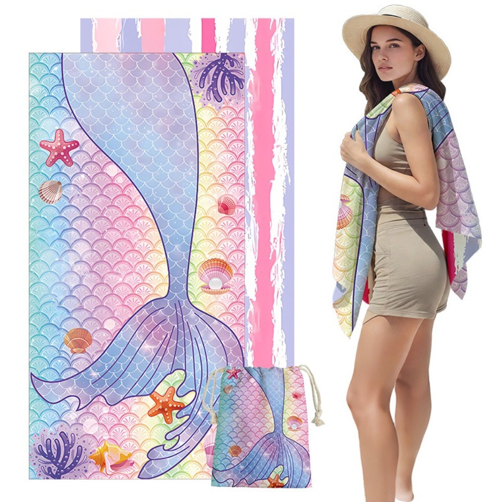 Fish Tail Print Beach Towels a - Outdoor Camping Mat reseña y precio