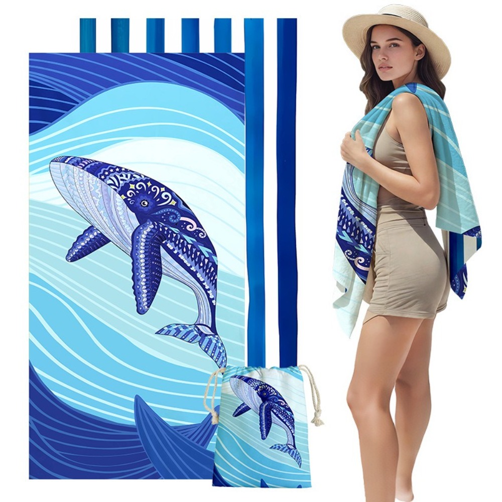 Fish Tail Print Beach Towels a - Outdoor Camping Mat reseña y precio