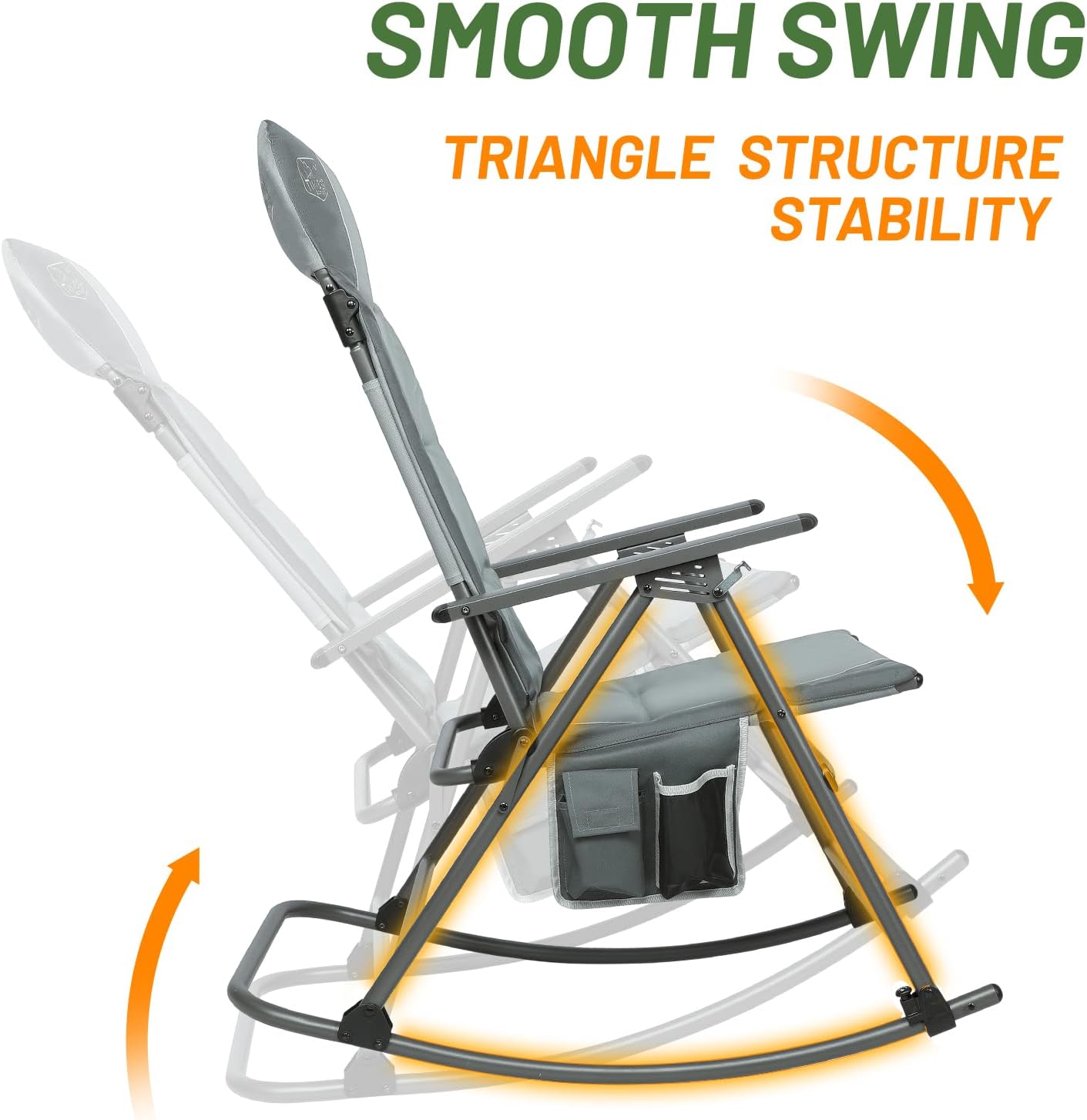 Folding Rocking Camping Chair, - Outdoor Camping Rocker reseña y precio