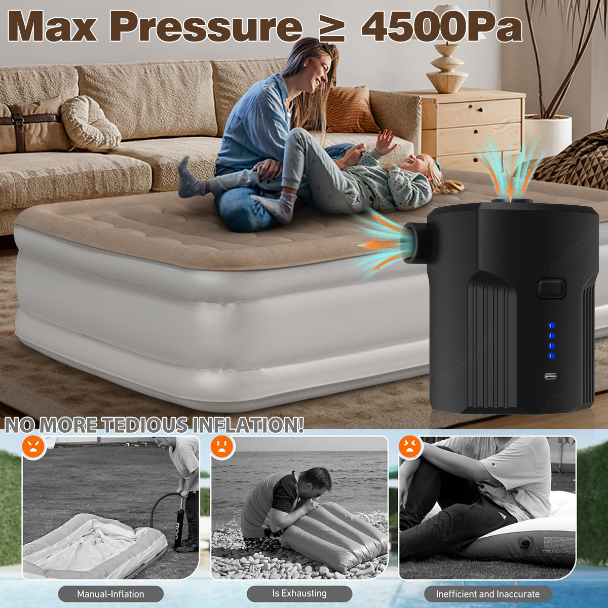 Portable Electric Air Pump for - Outdoor Camping Couch reseña y precio