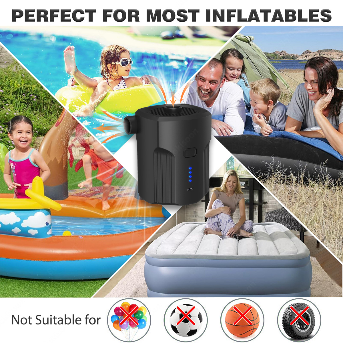 Portable Electric Air Pump for - Outdoor Camping Couch reseña y precio