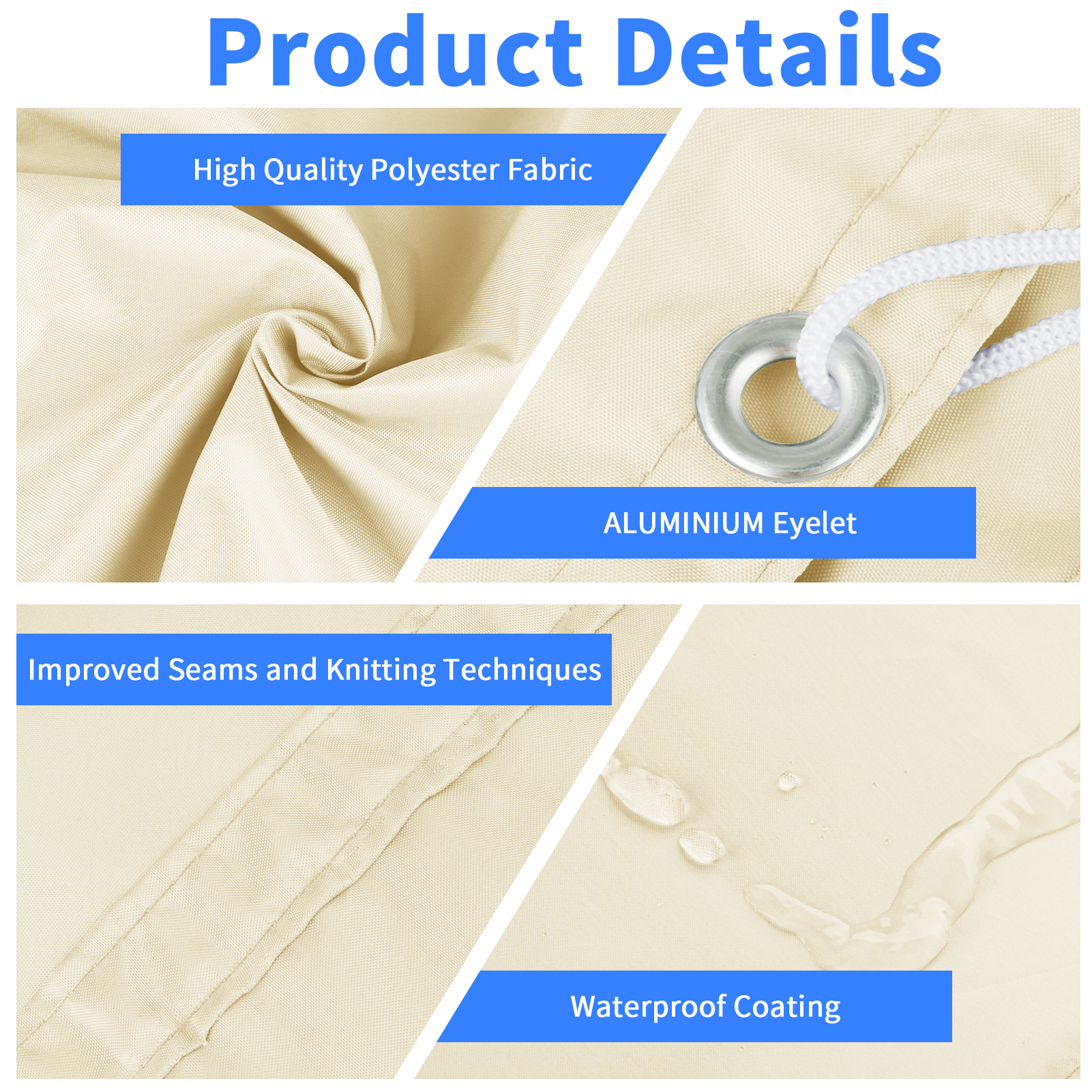 Waterproof Shade Sail with Gro - Outdoor Camping Tarp reseña y precio