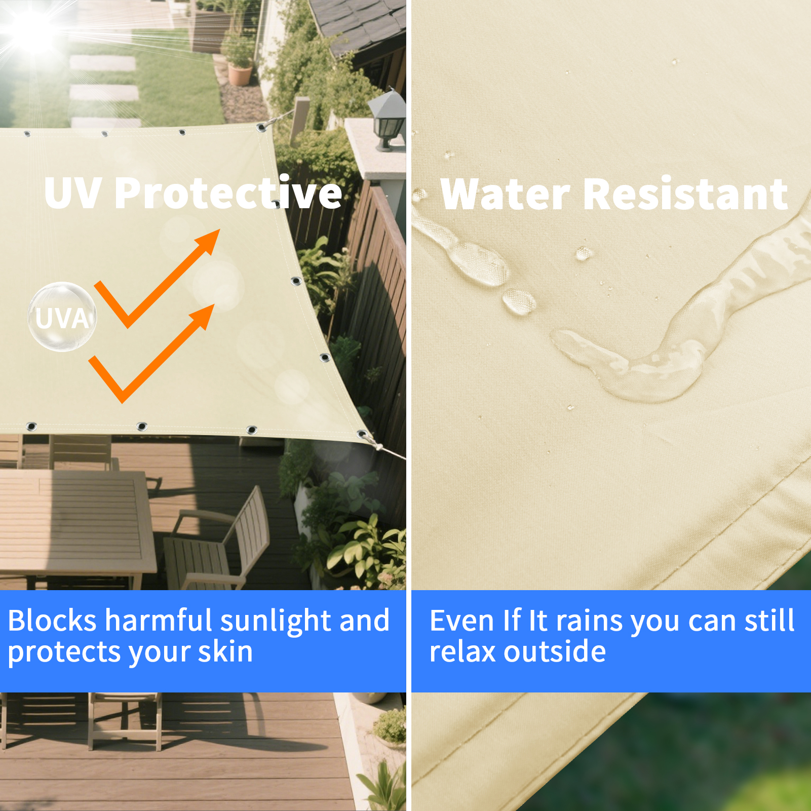 Waterproof Shade Sail with Gro - Outdoor Camping Tarp reseña y precio
