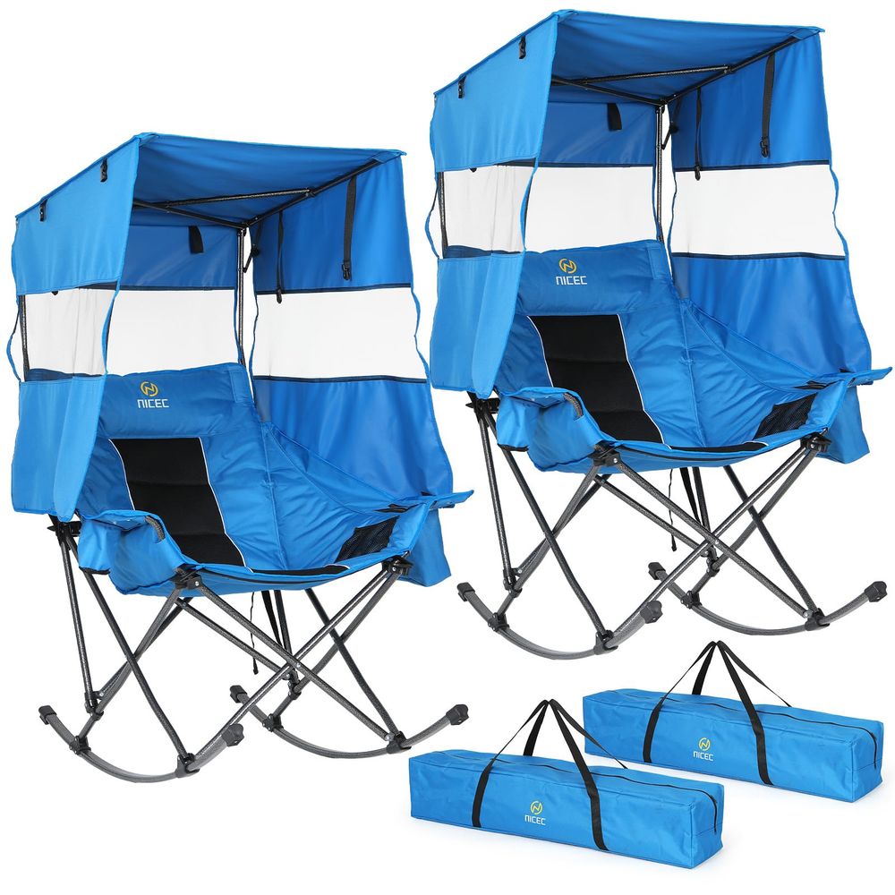 Rocking Camping Chair with Can - Outdoor Camping Rocker reseña y precio