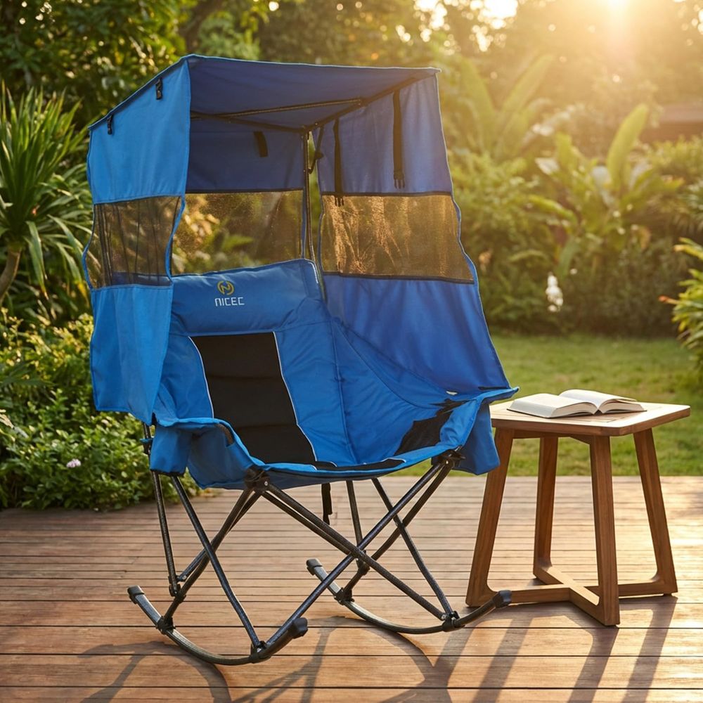 Rocking Camping Chair with Can - Outdoor Camping Rocker reseña y precio