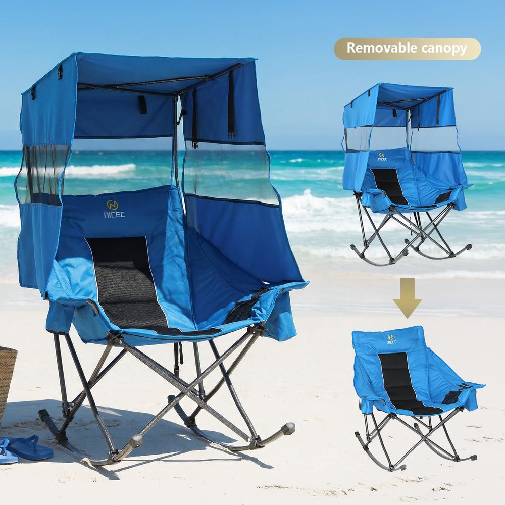 Rocking Camping Chair with Can - Outdoor Camping Rocker reseña y precio