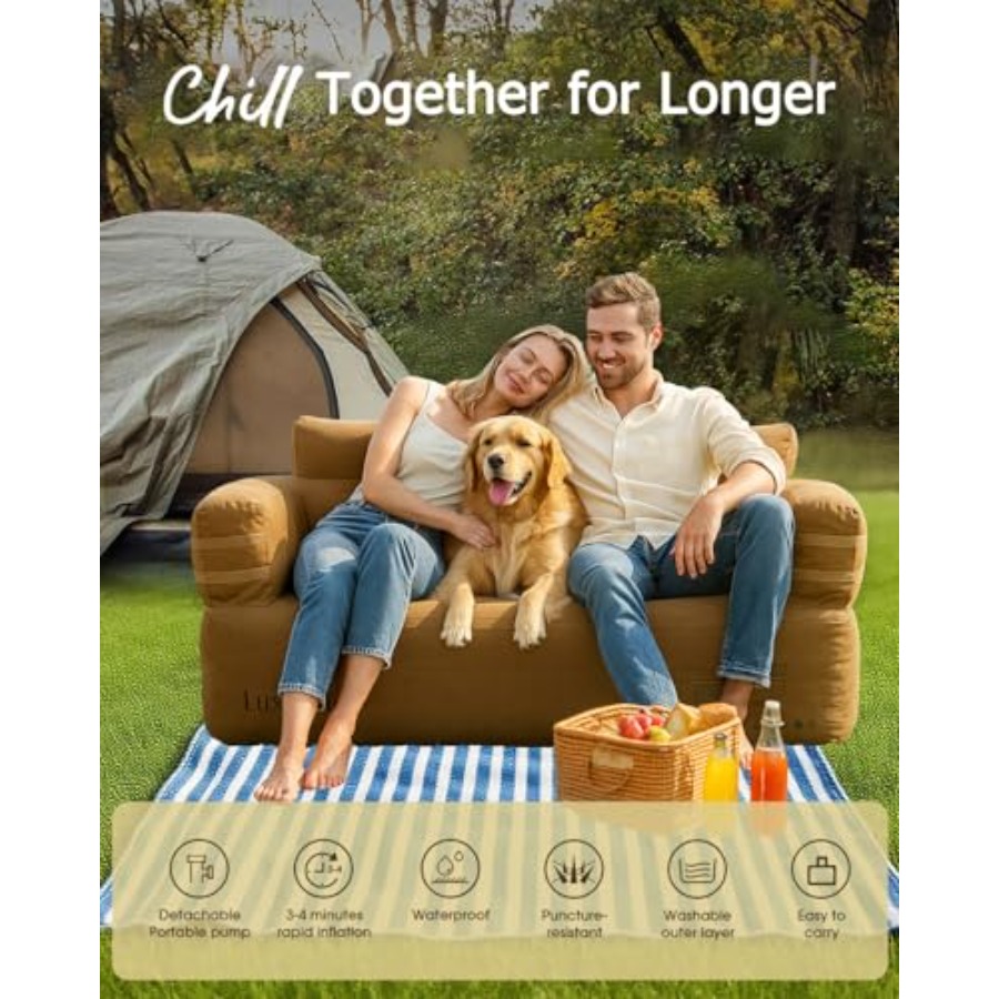 Portable Inflatable Couch for  - Outdoor Camping Couch reseña y precio