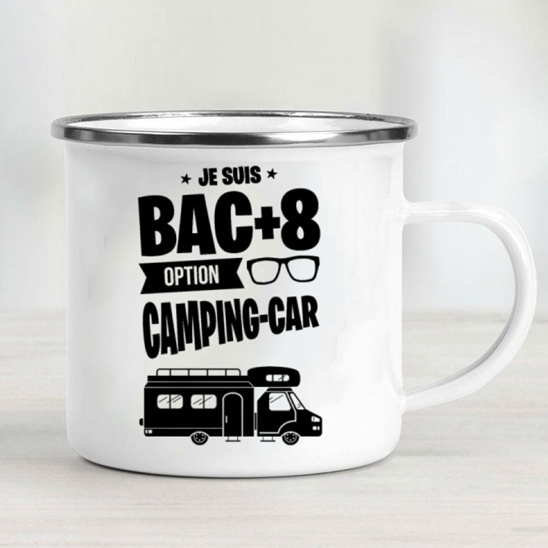 Camping Car Enamel Mug Adventu - Outdoor Camping Ideas reseña y precio