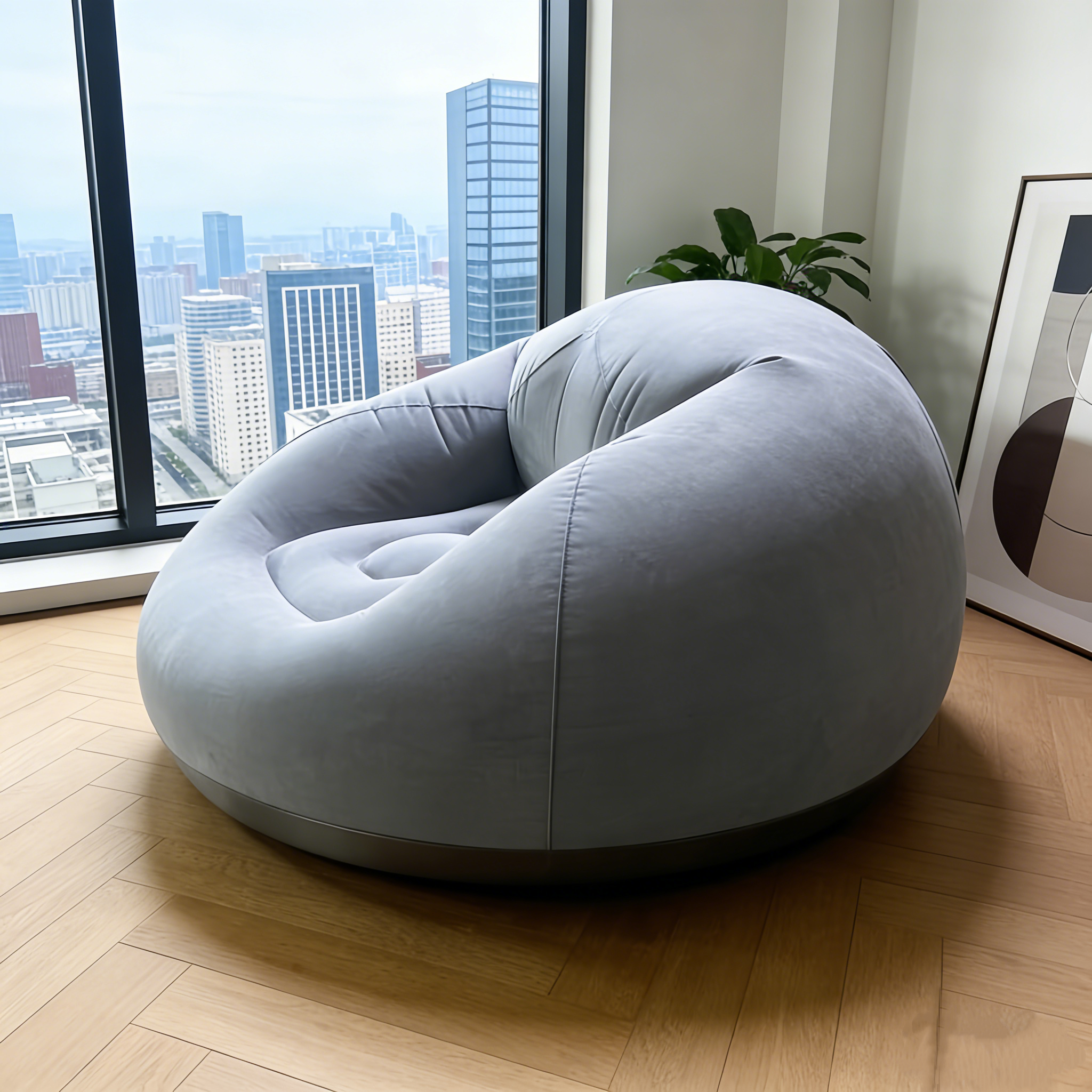 Portable Inflatable Round Air  - Outdoor Camping Couch reseña y precio