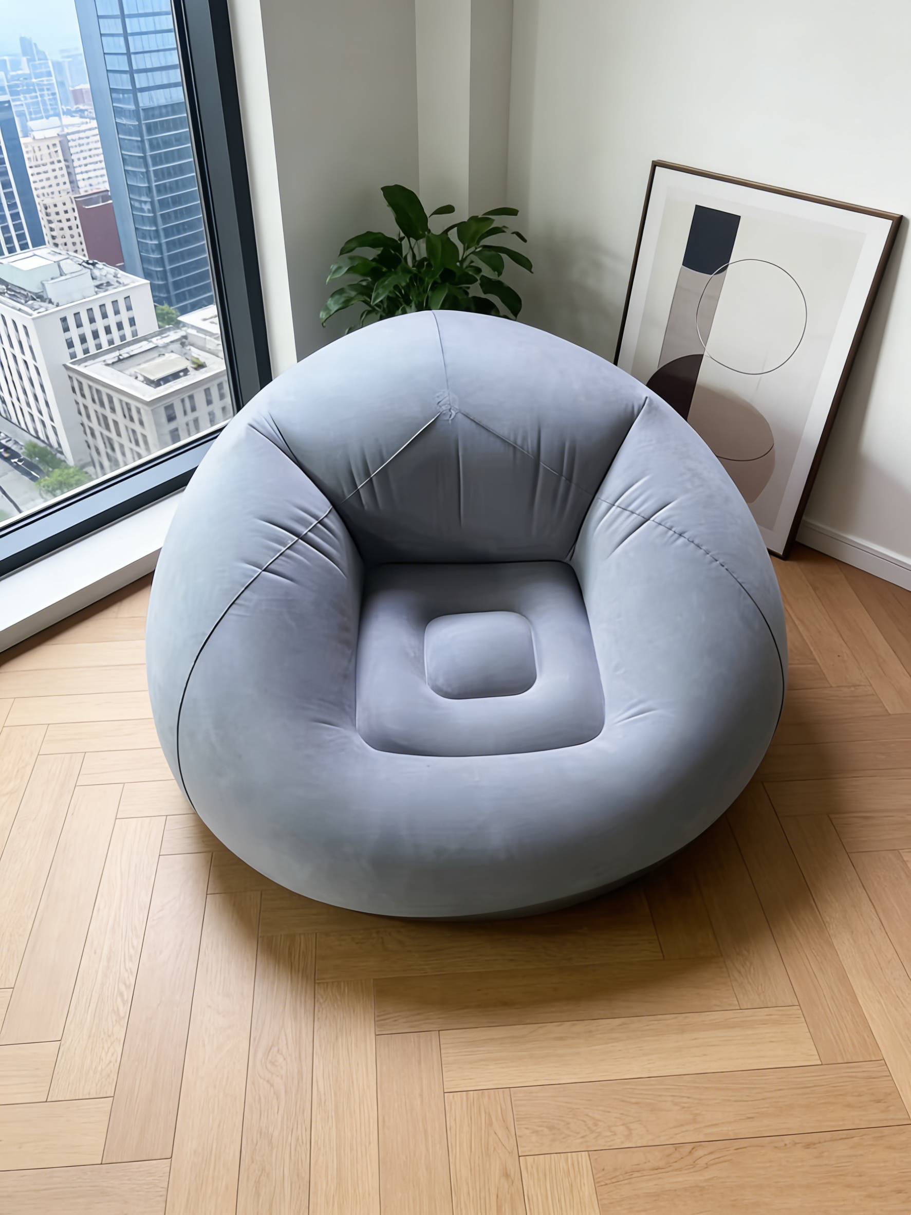 Portable Inflatable Round Air  - Outdoor Camping Couch reseña y precio