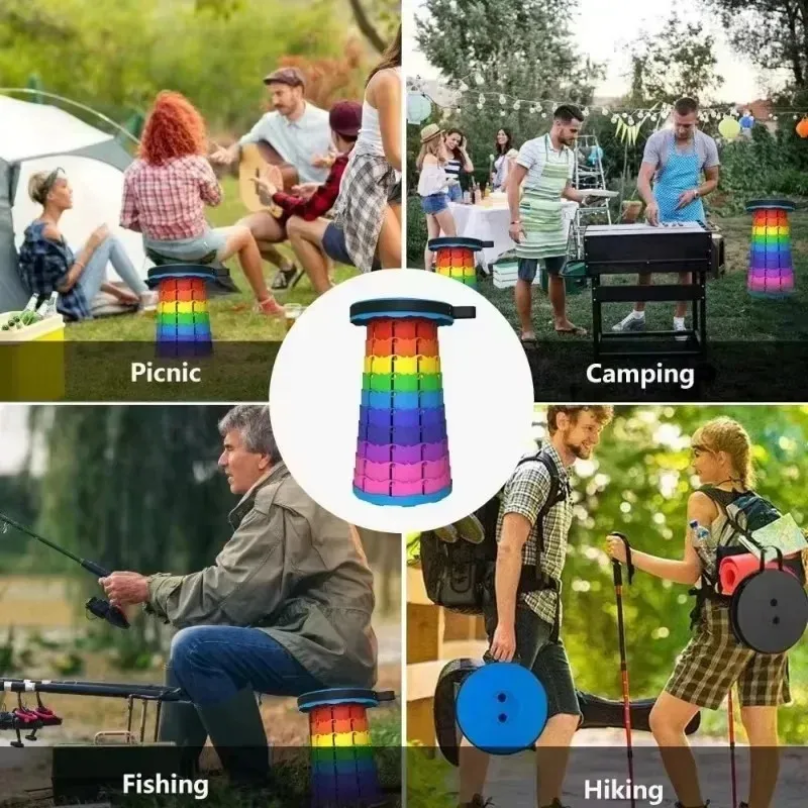 Portable Plastic Folding Teles - Outdoor Camping Folding Chairs reseña y precio