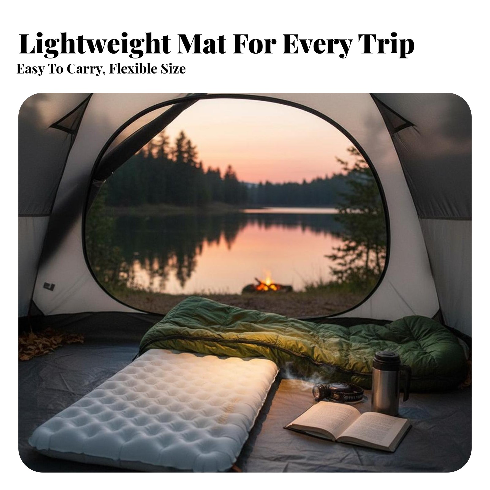 Inflatable Sleeping Pad, Light - Outdoor Camping Inflatable Tent reseña y precio